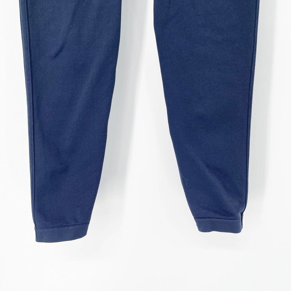 Spanx Look At Me Now Seamless Cropped Leggings Sz L Navy Blue High Waist Stretch - Picture 4 of 9